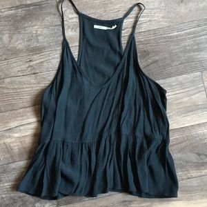 Blue baby doll tank top